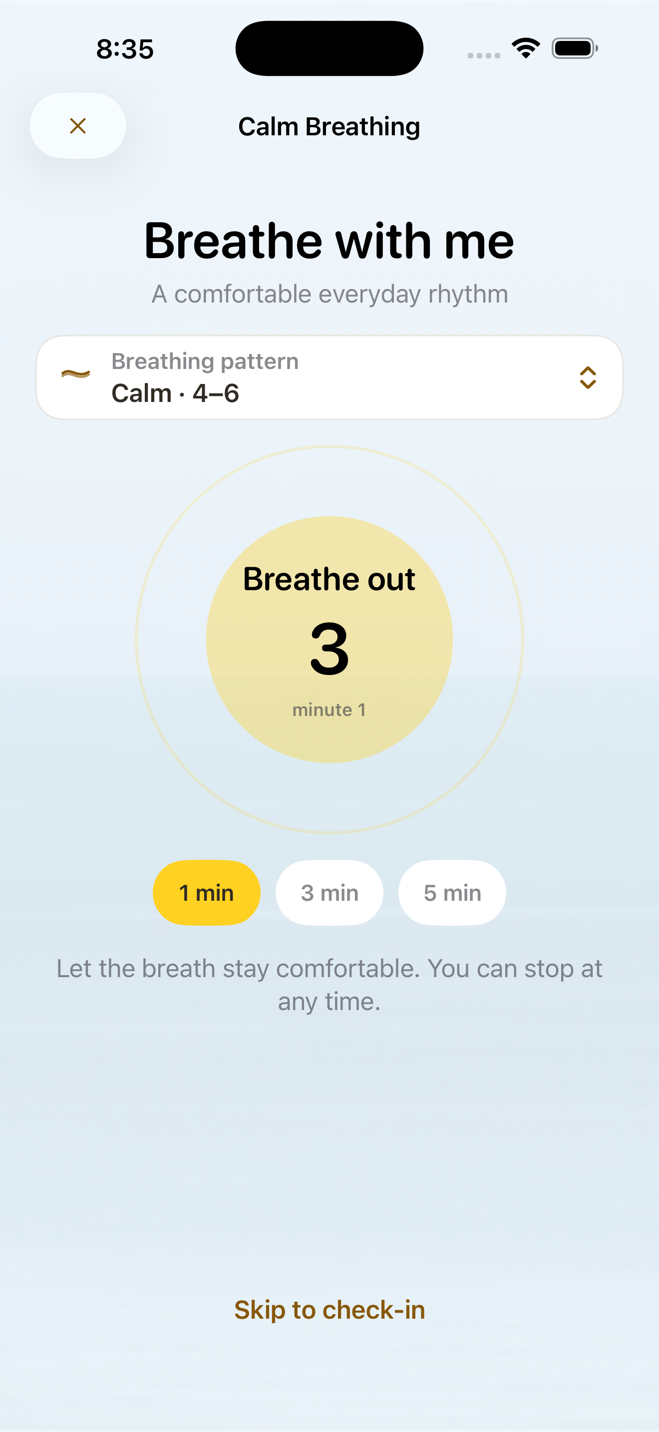 Bree Calm Breathing exercise